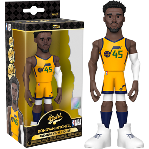 NBA Basketball - Donovan Mitchell Utah Jazz 2021 Championship Edition Jersey 5 Inch Gold Premium Vinyl Figure