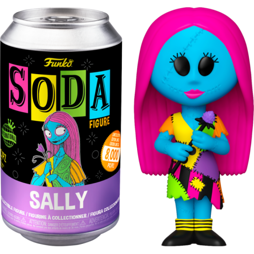 The Nightmare Before Christmas - Sally Blacklight Vinyl SODA Figure in Collector Can (International Edition)