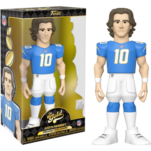 NFL Football - Justin Herbert Los Angeles Chargers 12 Inch Gold Premium Vinyl Figure