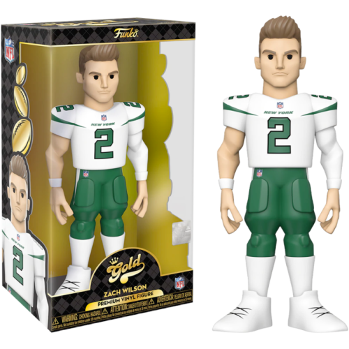 NFL Football - Zach Wilson New York Jets 12 Inch Gold Premium Vinyl Figure