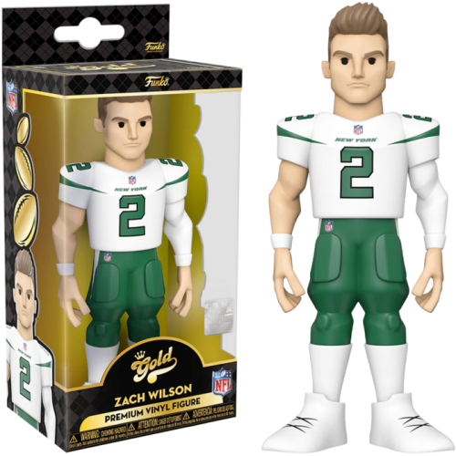NFL Football - Zach Wilson New York Jets 5 Inch Gold Premium Vinyl Figure