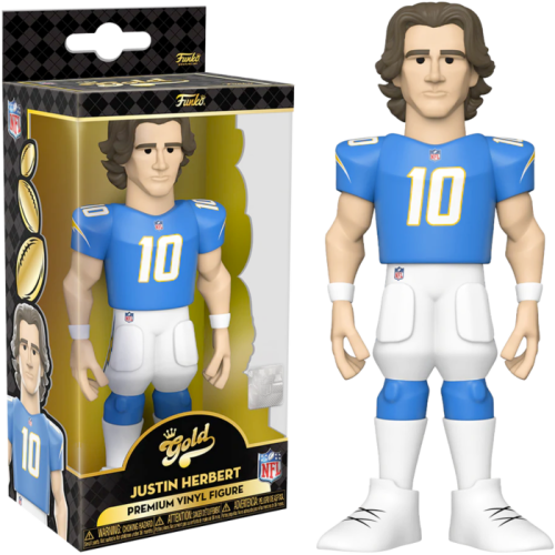 NFL Football - Justin Herbert Los Angeles Chargers 5 Inch Gold Premium Vinyl Figure