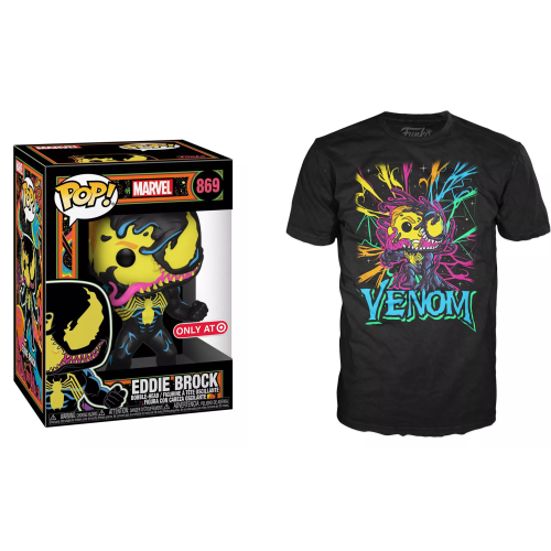 Pop! Marvel Collectors Box: Eddie Brock (BlackLight) POP! & Tee (Special Edition)