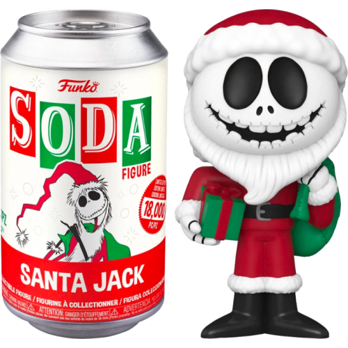 The Nightmare Before Christmas - Santa Jack Skellington SODA Vinyl Figure in Collector Can (International Edition)