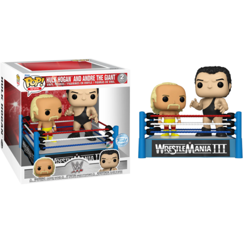 WWE - Hulk Hogan vs. Andre the Giant Wrestlemania III Pop! Moment Vinyl Figure 2-Pack
