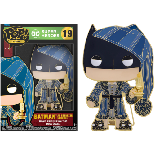 DC Super Heroes - Batman as Ebenezer Scrooge Holiday 4 Inch Pop! Enamel Pin