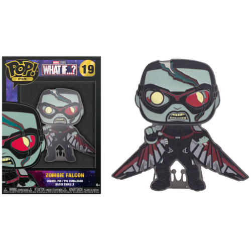 What If…? - Zombie Falcon Glow in the Dark 4 inch Pop! Enamel Pin