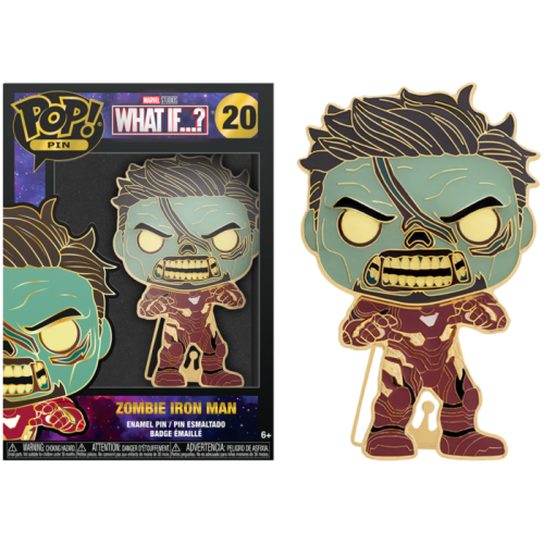 What If…? - Zombie Iron Man Glow in the Dark 4 inch Pop! Enamel Pin