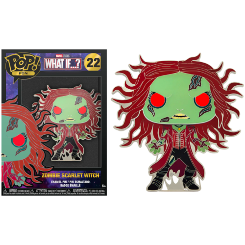 What If…? - Zombie Scarlet Witch Glow in the Dark 4 inch Pop! Enamel Pin