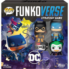 Batman - Batman, Batgirl, Harley Quinn & Joker Pop! Funkoverse Strategy Game 4-Pack