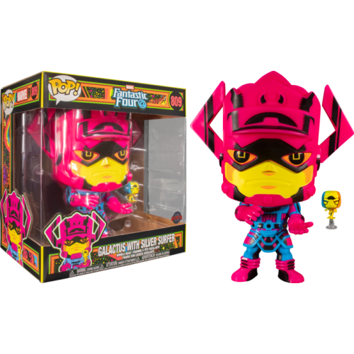 Fantastic Four - Galactus with Silver Surfer Blacklight 10” Pop! Vinyl Figure