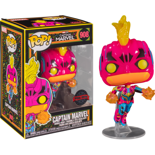 Marvel: Blacklight - Captain Marvel Blacklight Pop! Vinyl Figure