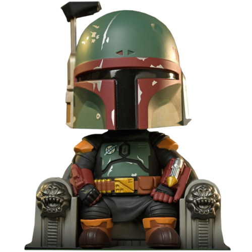 Star Wars: The Book of Boba Fett - Boba Fett on Throne Cosbaby (S) Hot Toys Figure