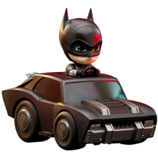 The Batman (2022) - Batman and Batmobile Cosbaby (S) Hot Toys Figure Set