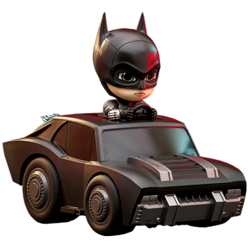 The Batman (2022) - Batman and Batmobile Cosbaby (S) Hot Toys Figure Set