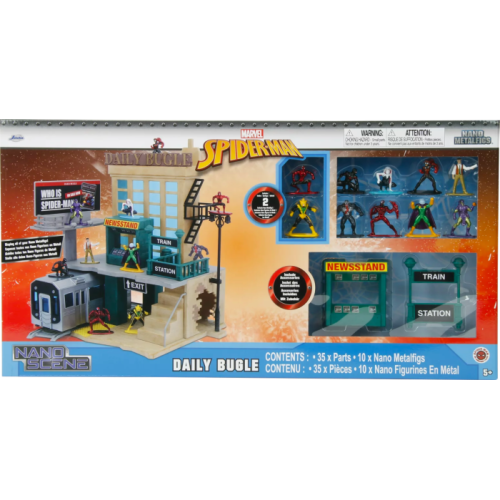 Spider-Man - Daily Bugle Nano Metalfigs Nano Scene Deluxe 12 Inch Diorama Playset