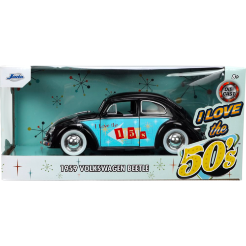 I Love the 50's - 1959 Volkswagen Beetle 1/24th Scale Die-Cast Vehicle Replica