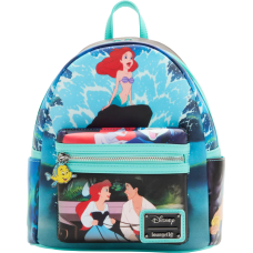 The Little Mermaid (1989) - Scenes 10 Inch Faux Leather Mini Backpack