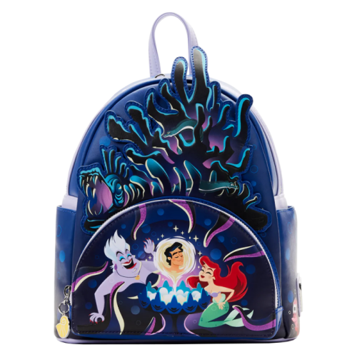 The Little Mermaid (1989) - Ursula Lair Glow in the Dark 10 Inch Faux Leather Mini Backpack