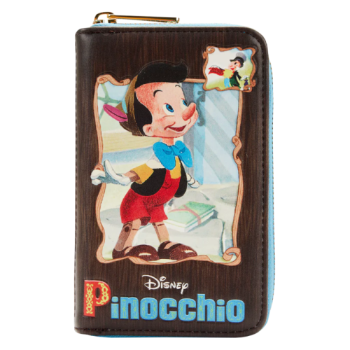 Pinocchio (1940) - Book 4 Inch Faux Leather Zip-Around Wallet