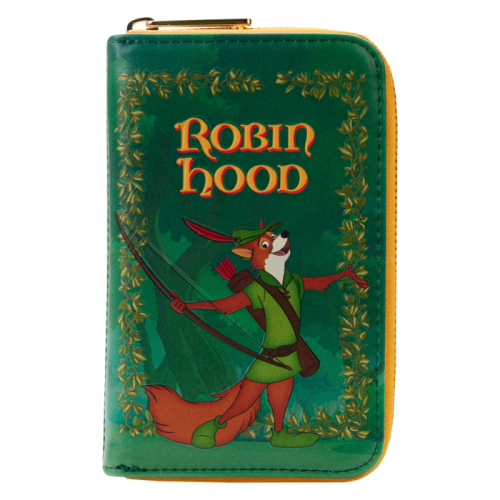 Robin Hood (1973) - Book 4 Inch Faux Leather Zip-Around Wallet