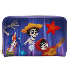 Coco - Miguel and Hector Performance Scene Glow in the Dark 4 Inch Faux Leather Zip-Around Wallet