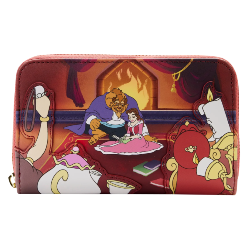 Beauty and the Beast (1991) - Fireplace Scene 4 Inch Faux Leather Zip-Around Wallet