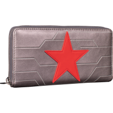 Captain America - Winter Soldier Cosplay 8 Inch Faux Leather Zip-Around Wallet