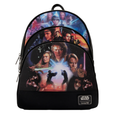 Star Wars - Prequel Trilogy Triple Pocket 14 Inch Faux Leather Mini Backpack