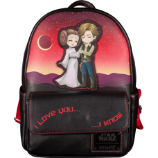 Star Wars - Princess Leia and Han Solo 10 Inch Faux Leather Mini Backpack