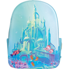 The Little Mermaid (1989) - Castle Snap Flap 12 Inch Faux Leather Mini Backpack