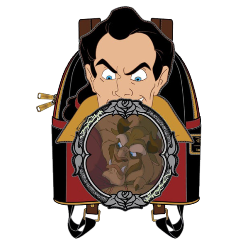 Disney Villains - Gaston Scene Lenticular & Glow in the Dark 10” Faux Leather Mini Backpack