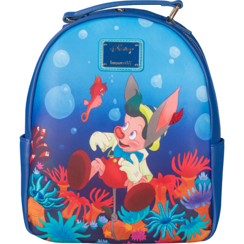 Pinocchio (1940) - Coral 12 Inch Faux Leather Mini Backpack