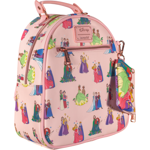 Disney Princess - Mothers & Daughters 12 Inch Faux Leather Mini Backpack with Coin Purse