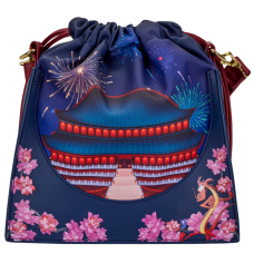 Mulan (1998) - Mulan Castle 7 Inch Faux Leather Cinch Sack Crossbody Bag