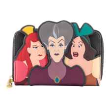 Disney Villains - Lady Tremaine, Anastasia & Drizella Scene 4” Faux Leather Zip-Around Wallet