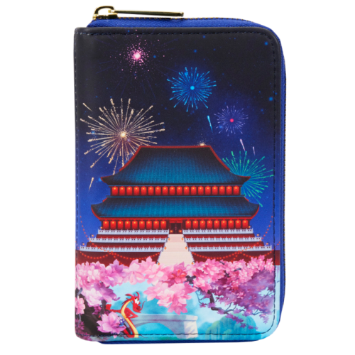 Mulan (1998) - Mulan Castle 4 Inch Faux Leather Zip-Around Wallet