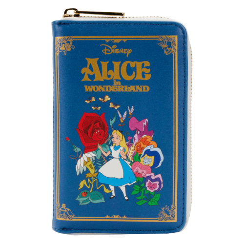 Alice in Wonderland (1951) - Book 4 Inch Faux Leather Zip-Around Wallet