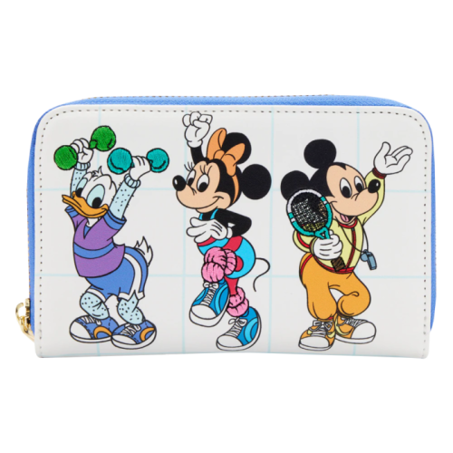 Disney - Mousercise 4 Inch Faux Leather Zip-Around Wallet