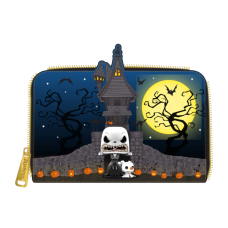 The Nightmare Before Christmas - Pop! Jack Skellington 4 Inch Faux Leather Zip-Around Wallet