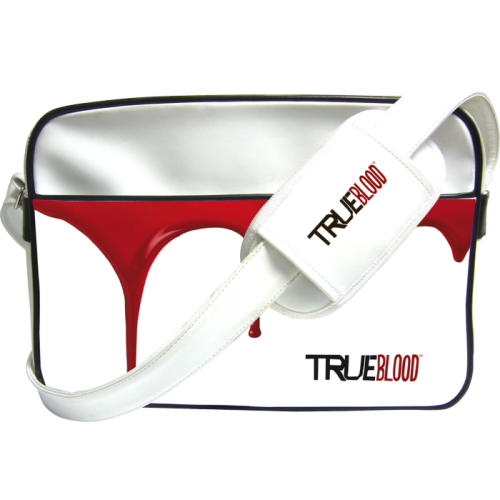 True Blood - Retro Messenger/Laptop Bag Blood Drips (White)