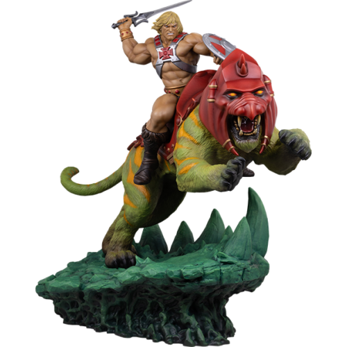 Masters of the Universe - He-Man and Battle Cat Classic Deluxe 23 Inch Maquette Statue