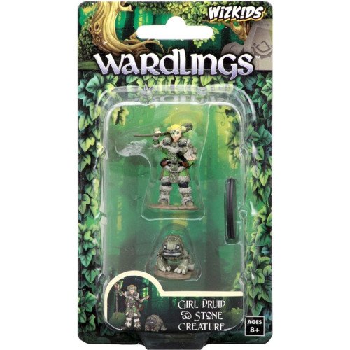 Wardlings - Girl Druid & Stone Creature Pre-Painted Minis