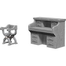 WizKids - Deep Cuts Unpainted Miniatures: Desk & Chair