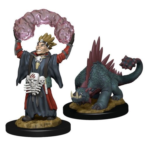 Wardlings - Boy Warlock & Lizard Pre-Painted Minis