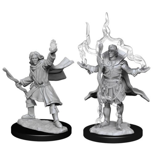 Pathfinder - Deep Cuts Unpainted Miniatures: Elf Sorcerer Male