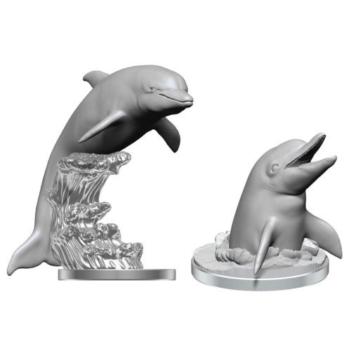 WizKids - Deep Cuts Unpainted Miniatures: Dolphins