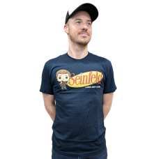 Seinfeld - A Show About Nothing Pop! Tees Unisex Navy T-Shirt 2X Large