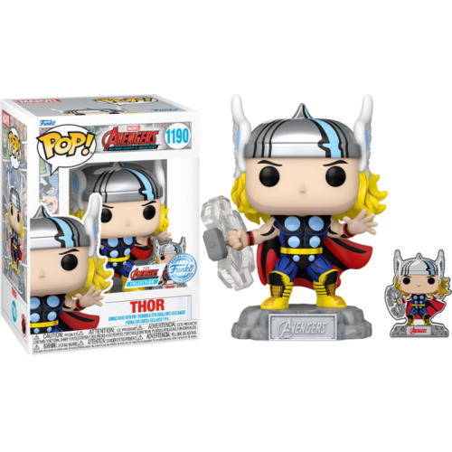Avengers: Beyond Earth's Mightiest - Thor 60th Anniversary Pop! Vinyl Figure with Enamel Pin