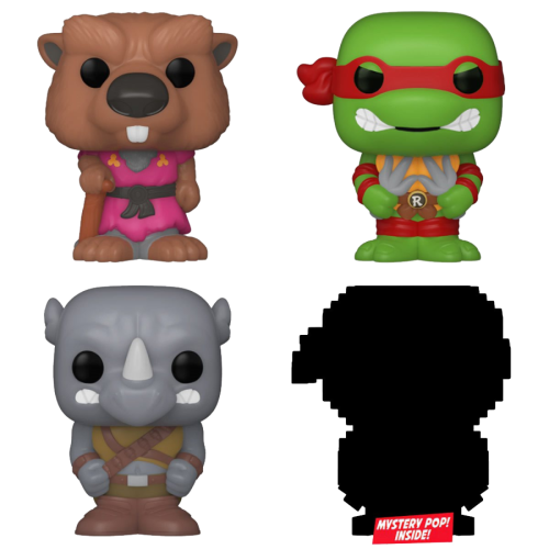 Teenage Mutant Ninja Turtles - Splinter, Raphael, Rocksteady & Mystery Bitty Pop! Vinyl Figure 4-Pack